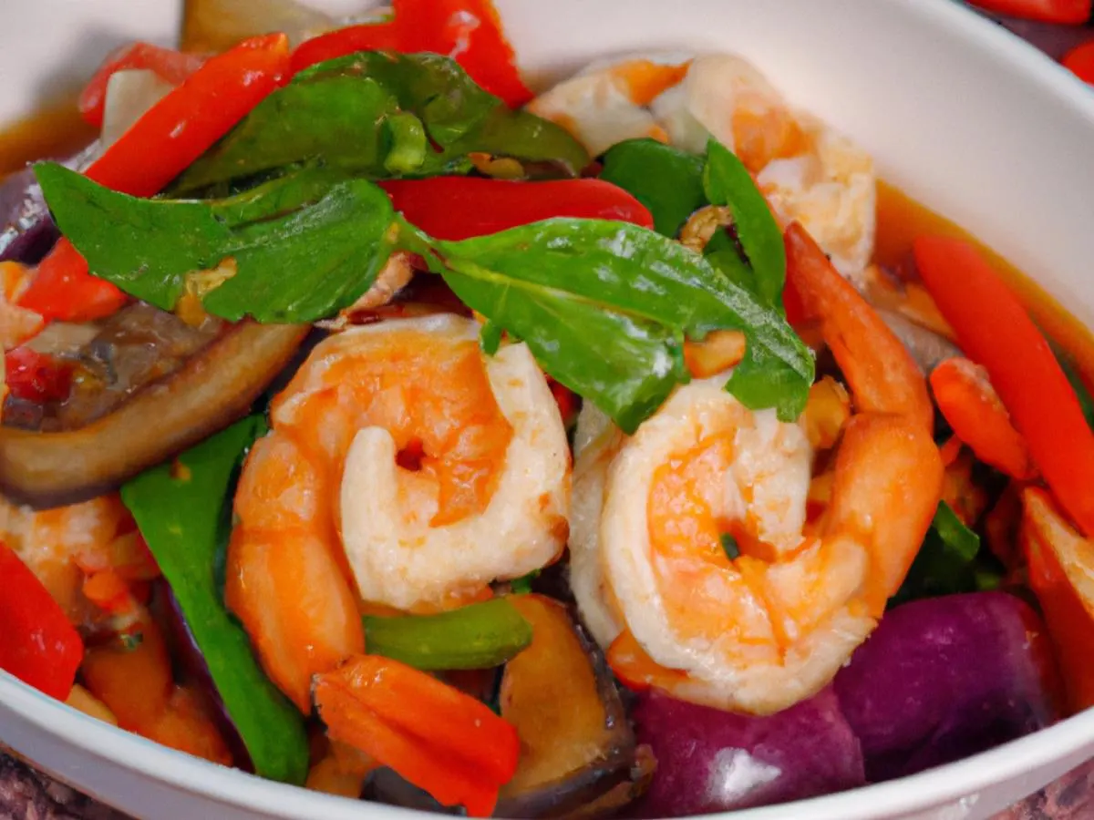 Shrimp Eggplant with Thai Basil Shrimp Eggplant with Thai Basil