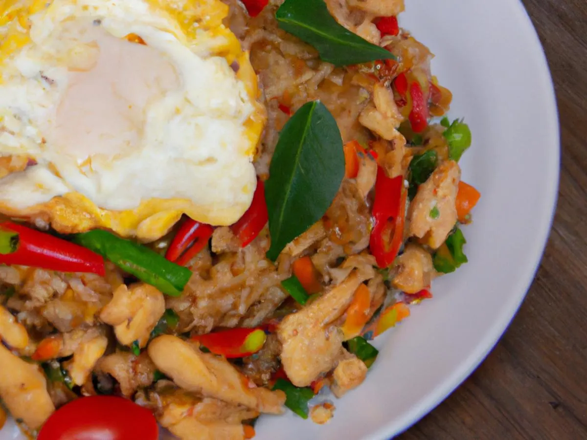 Chicken Basil Fried Rice (Medium Spice) Chicken Basil Fried Rice (Medium Spice)