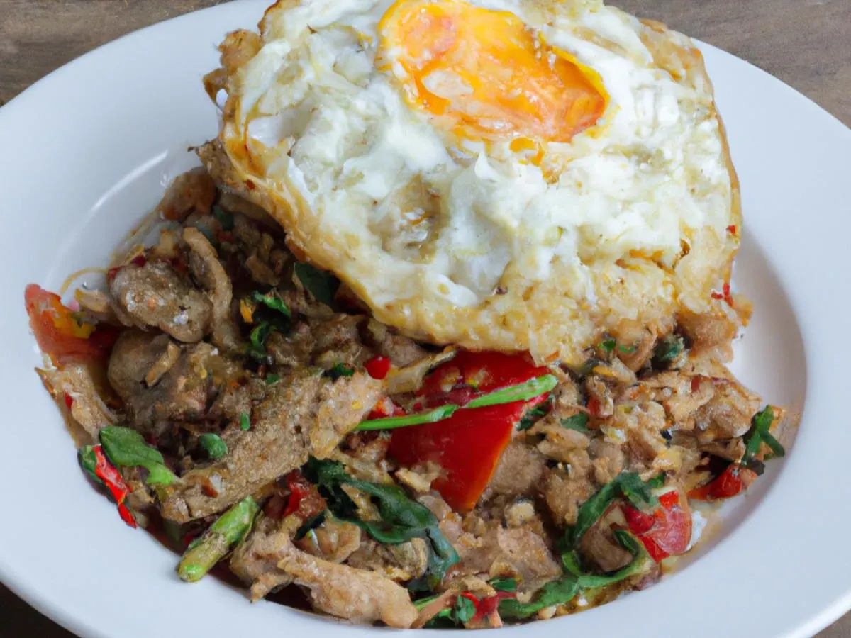 Pork Basil Fried Rice (Medium Spice) Pork Basil Fried Rice (Medium Spice)