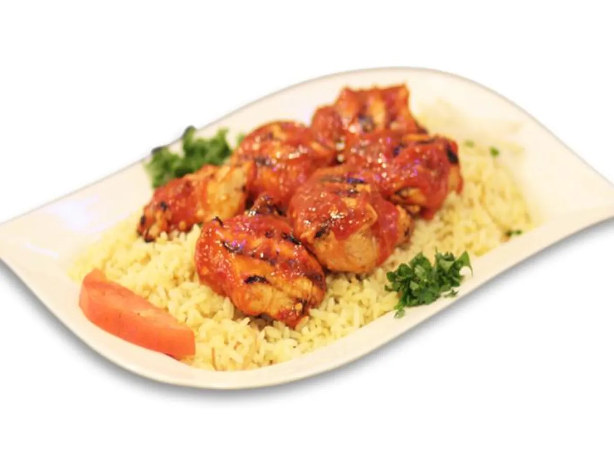 Chicken Tikka Kebab Hummus Plate