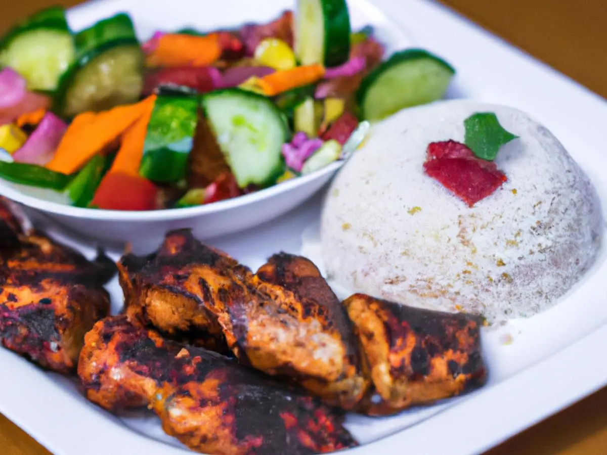 Chicken Kifta Kebab Hummus Plate