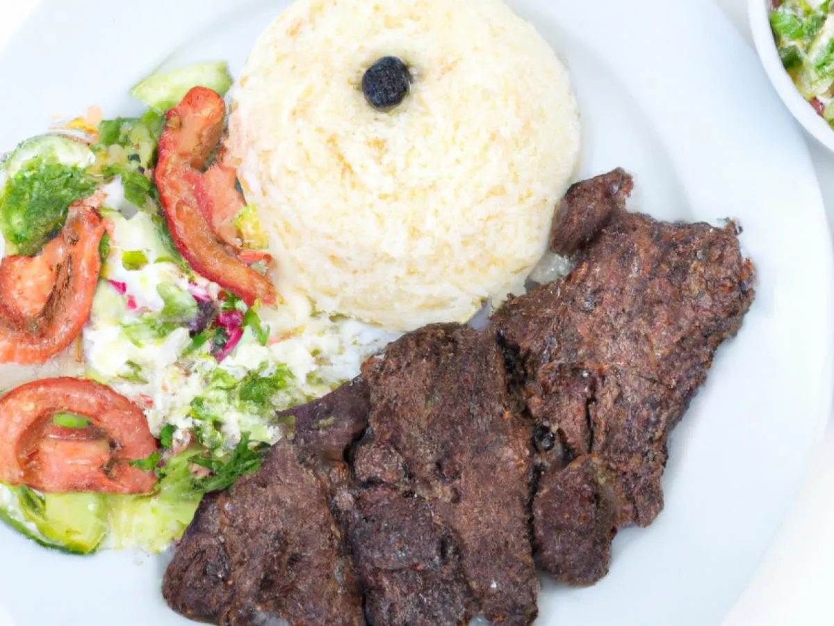 Shish Kabob Hummus Plate