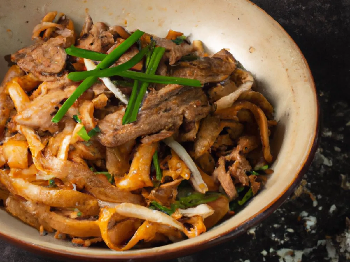 Udon phad thai beef Udon phad thai beef