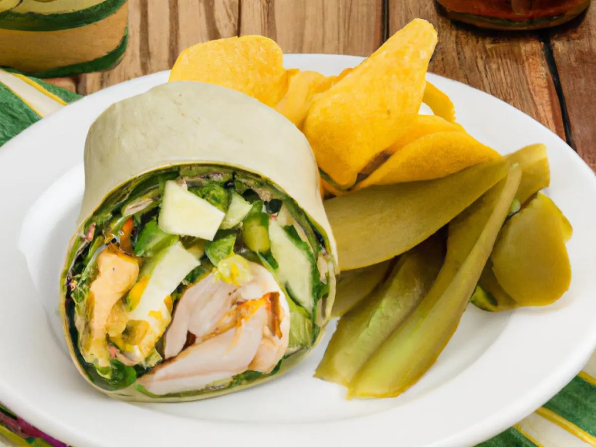 Smoked Chicken Salad Wrap & Dijon Potato Salad Smoked Chicken Salad Wrap & Dijon Potato Salad