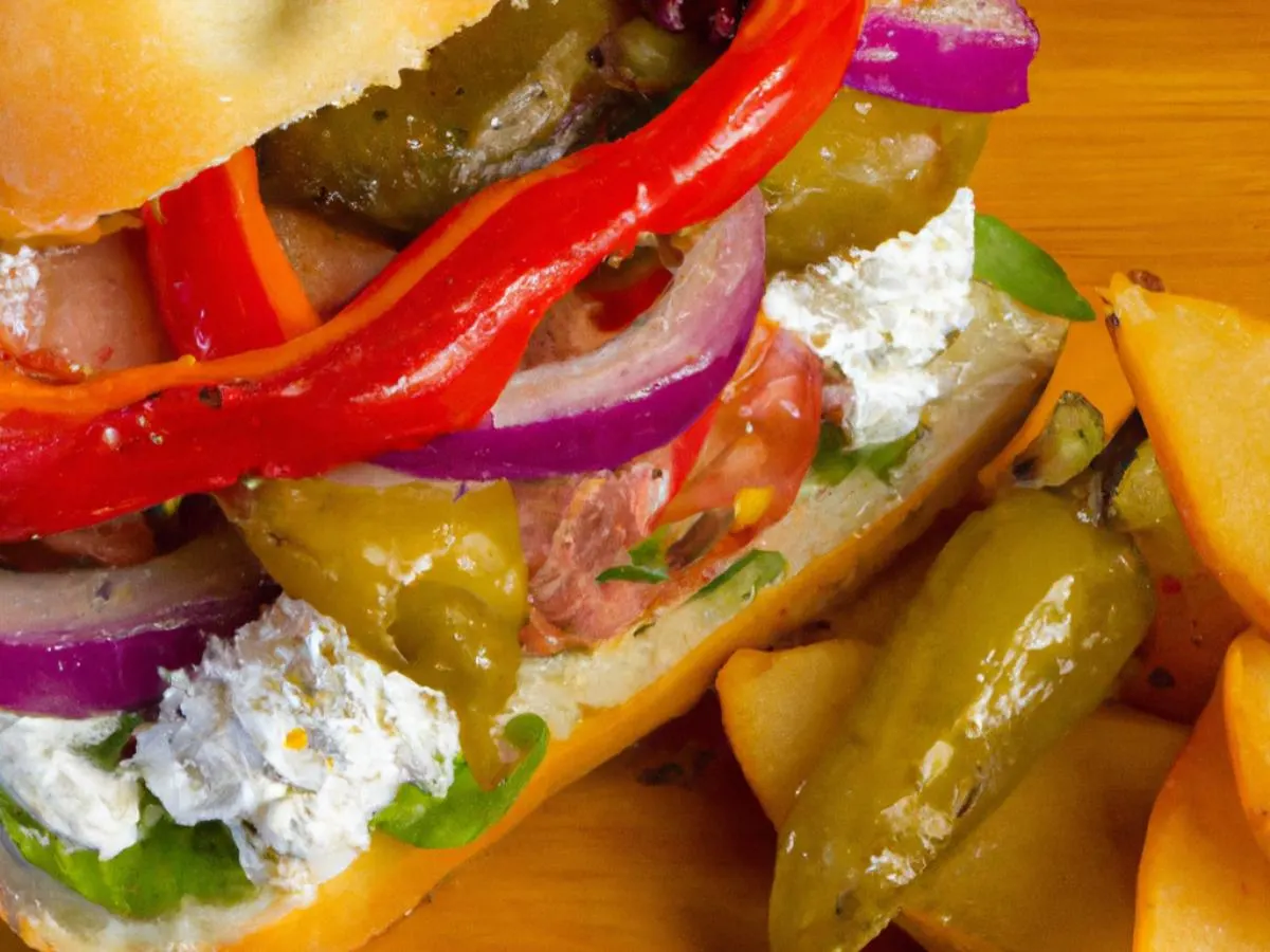 Veggie Sando & House Salad with Vinaigrette Veggie Sando & House Salad with Vinaigrette