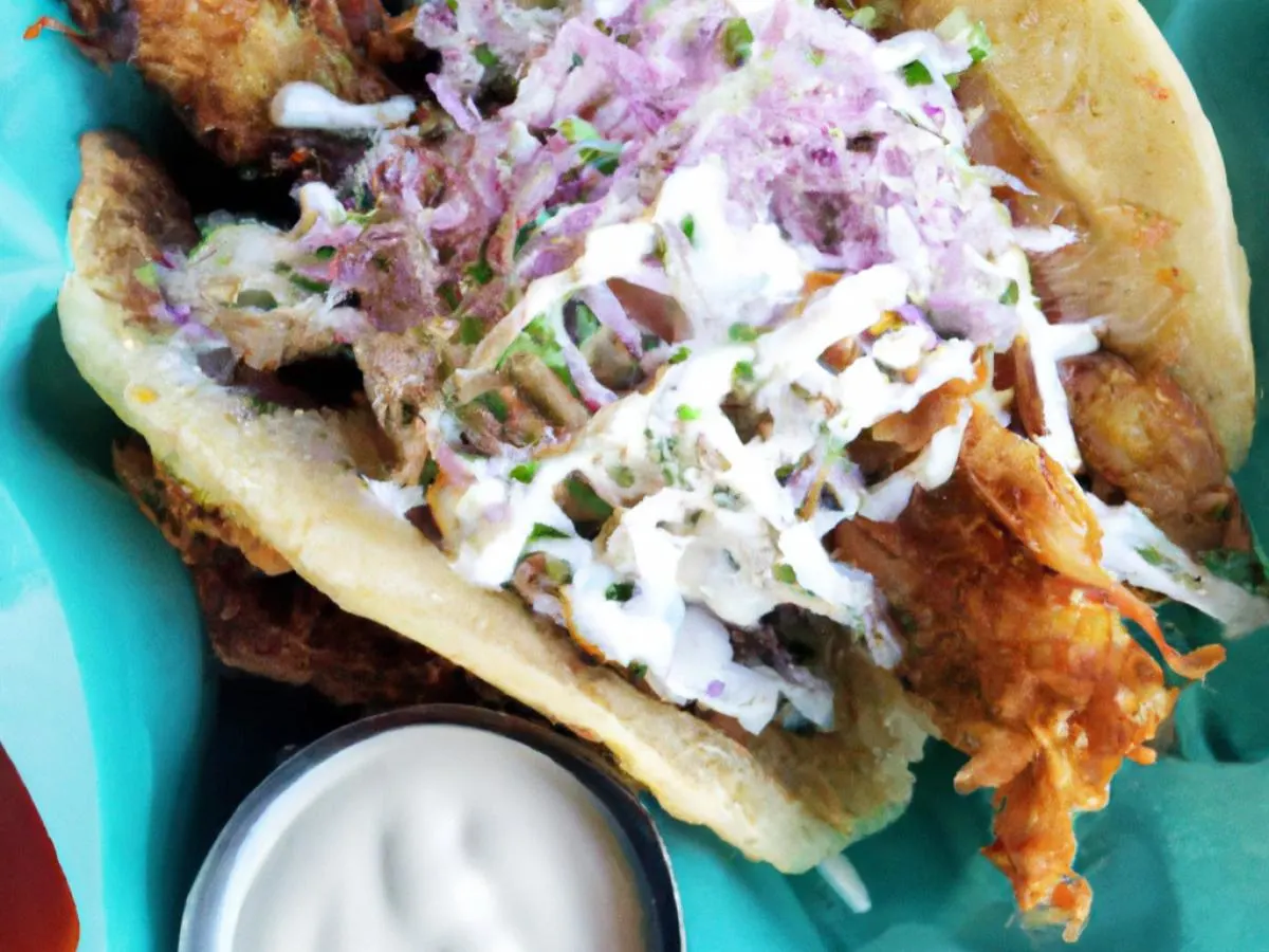 Three Fried Texas Catfish Tacos Plate Three Fried Texas Catfish Tacos Plate