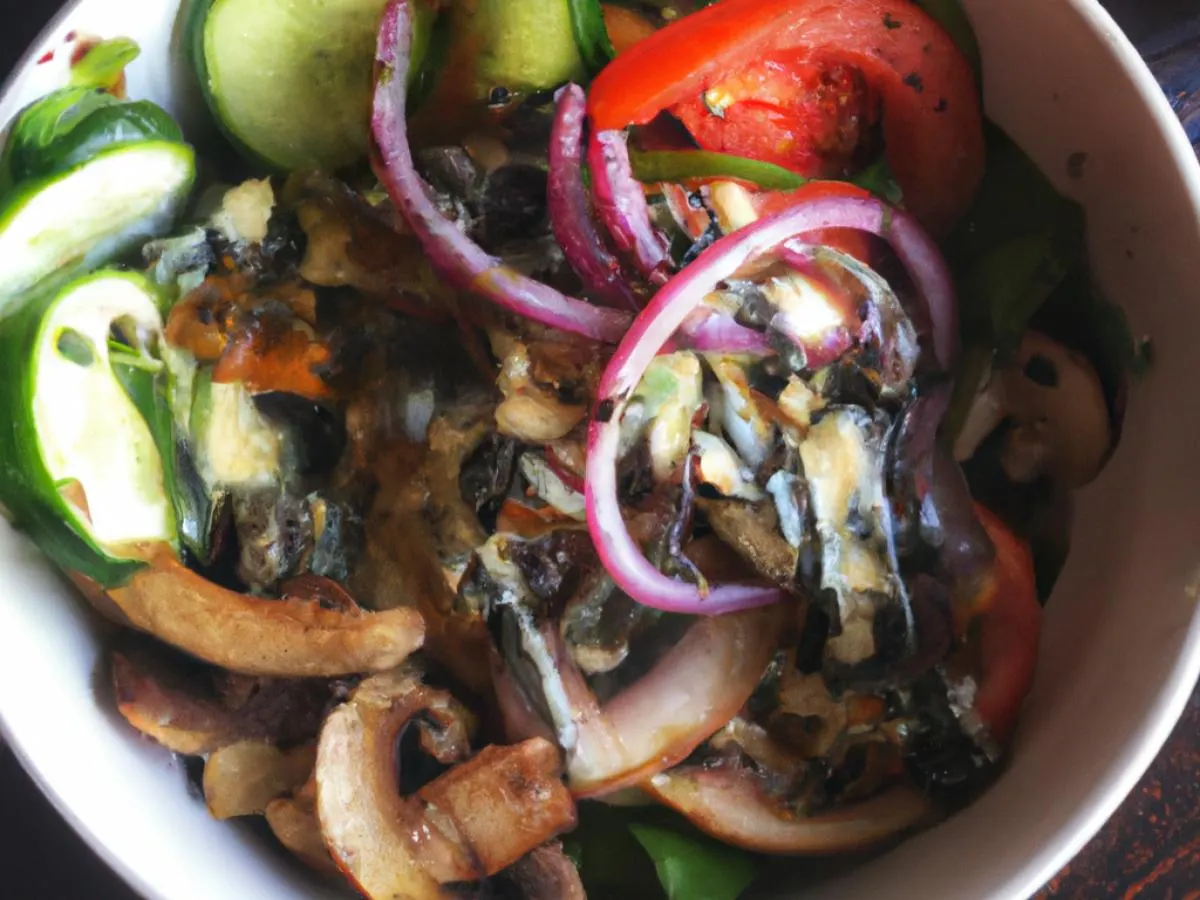 House Salad with Smoked Mushrooms House Salad with Smoked Mushrooms