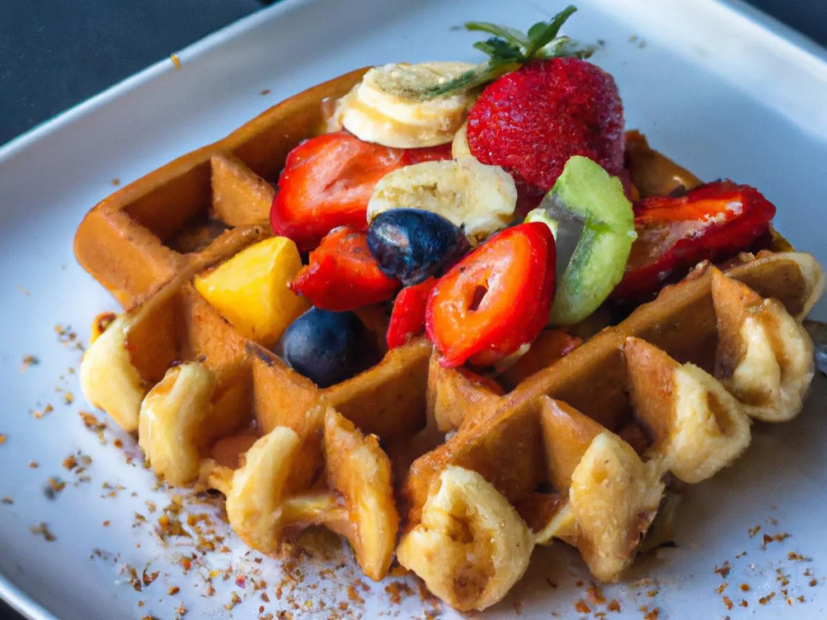 Waffles with Fruits Waffles with Fruits