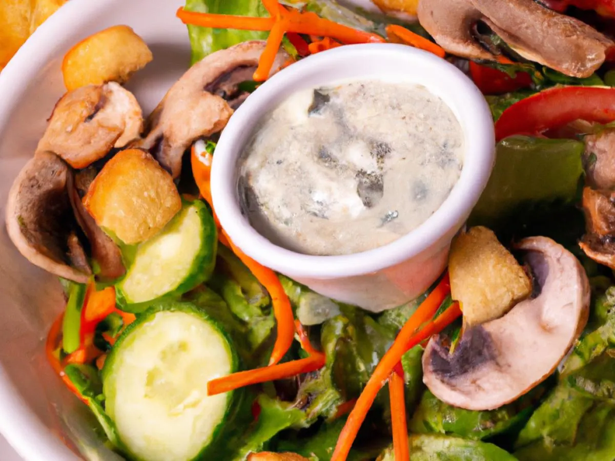 Individual Garden Salad with Bleu Cheese Dressing