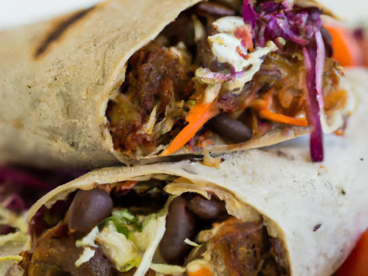 Vegan Quinoa Black Bean Patty Wrap