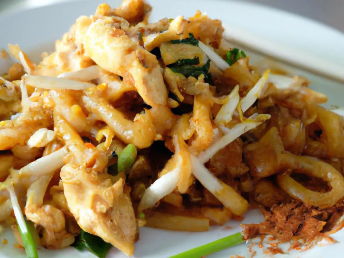 Udon phad thai chicken Udon phad thai chicken