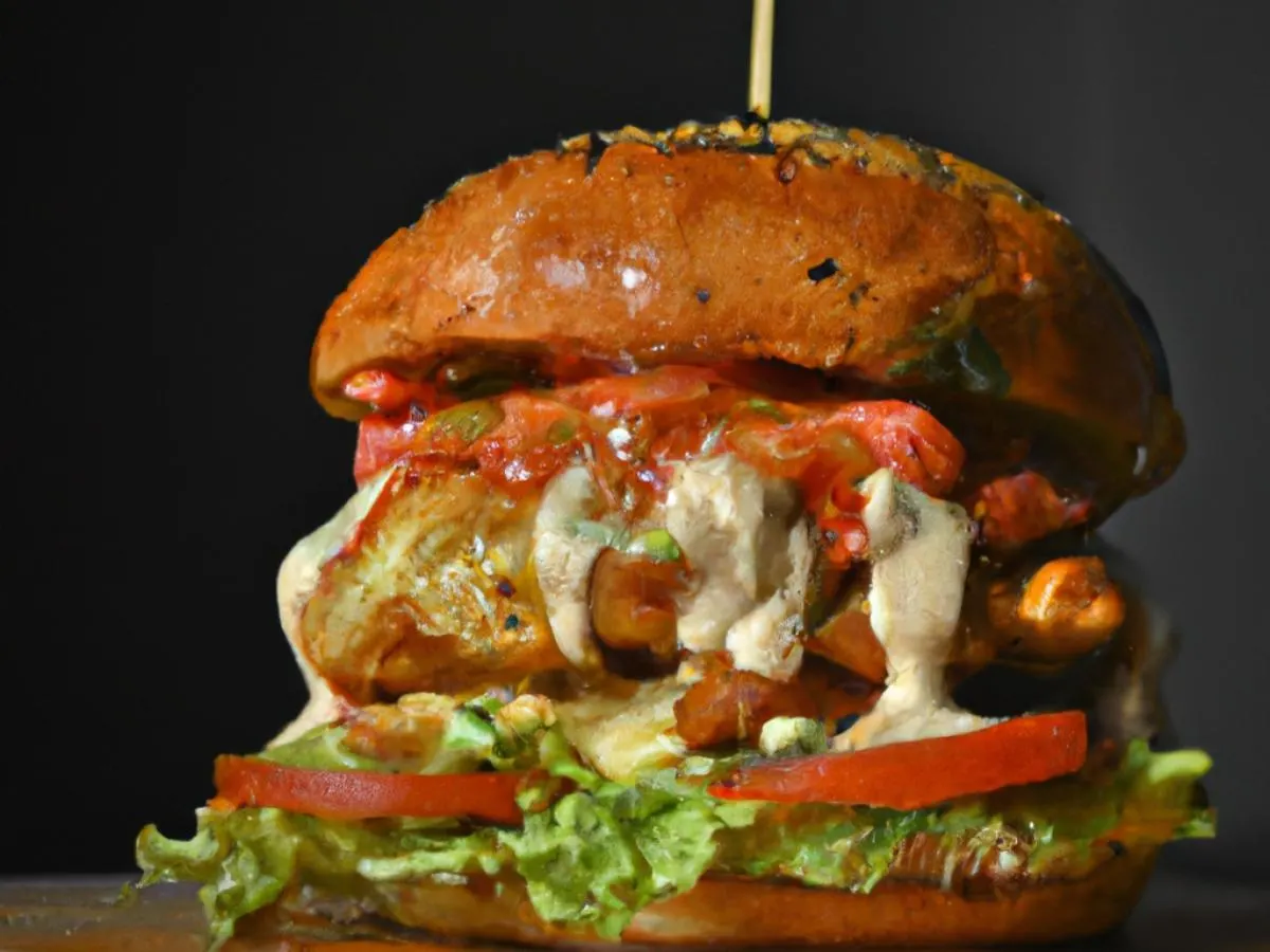 Grilled Chicken Burger with Salad Grilled Chicken Burger with Salad