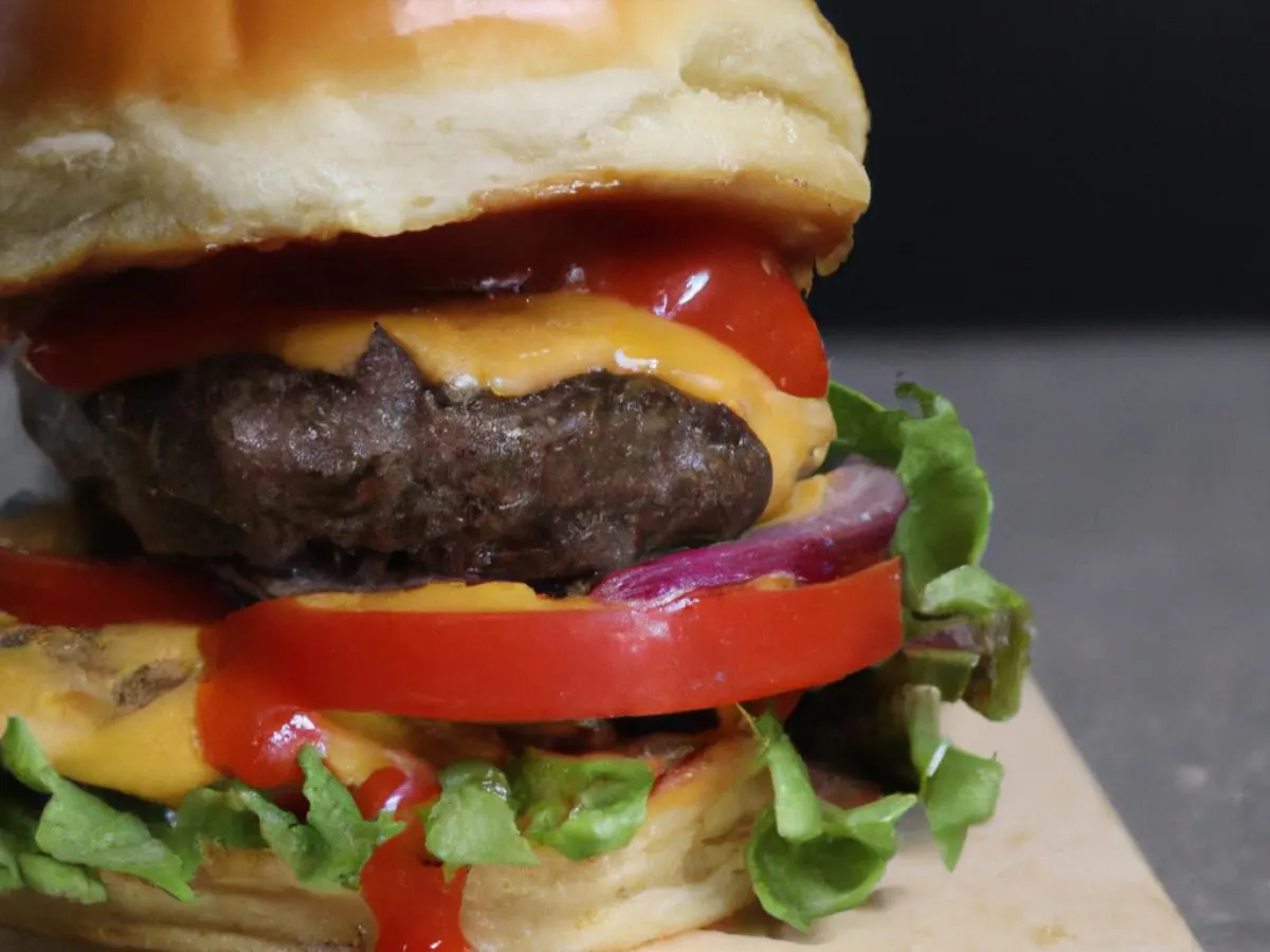 Single Cheeseburger with Salad Single Cheeseburger with Salad