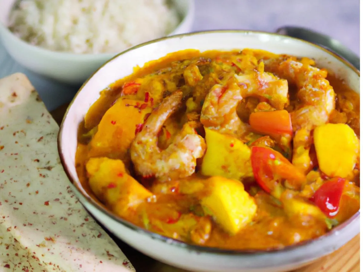 Shrimp Mango Ginger Curry Boxed Meal Shrimp Mango Ginger Curry Boxed Meal