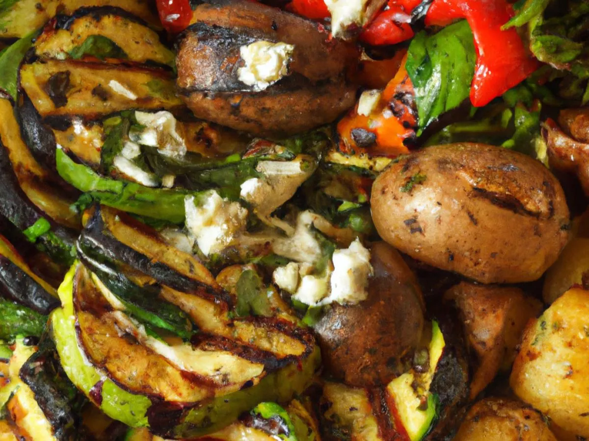 Grilled Vegetables with Herb Roasted Fingerling Potatoes Grilled Vegetables with Herb Roasted Fingerling Potatoes