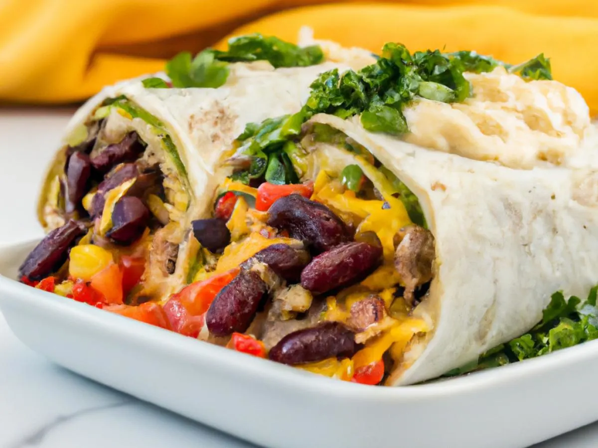Vegan Burrito with House Salad Vegan Burrito with House Salad