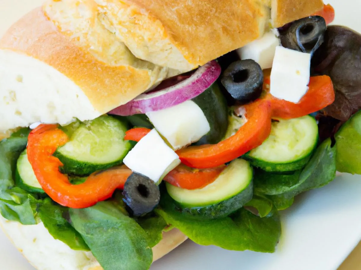The My Big Fat Greek Sandwich on Italian Bread