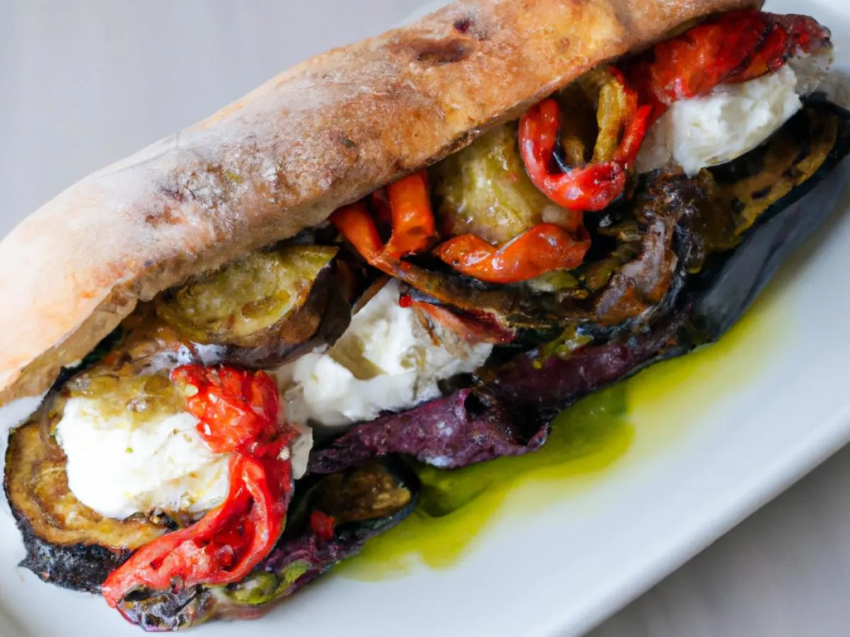 The Robert Eggplant on Italian Bread