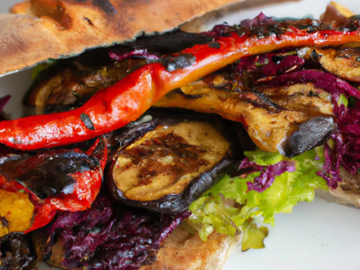 Vegan The Robert Eggplant on Italian Bread