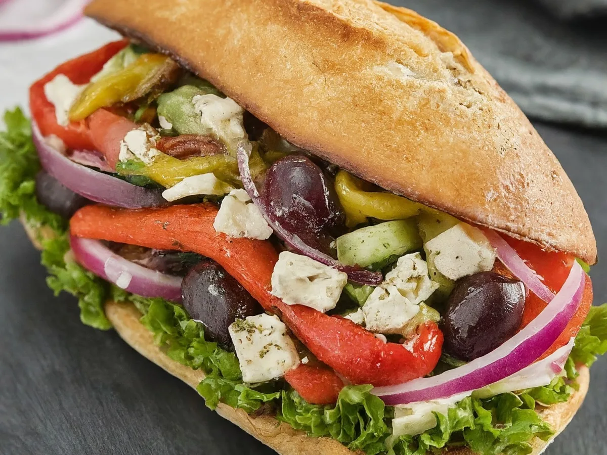The My Big Fat Greek Sandwich on Gluten Free Bread