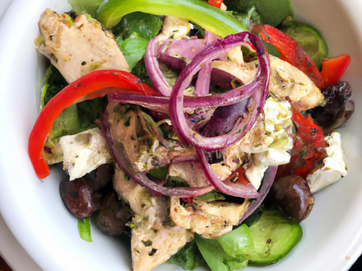 The Get Him To The Greek Salad with Grilled Chicken