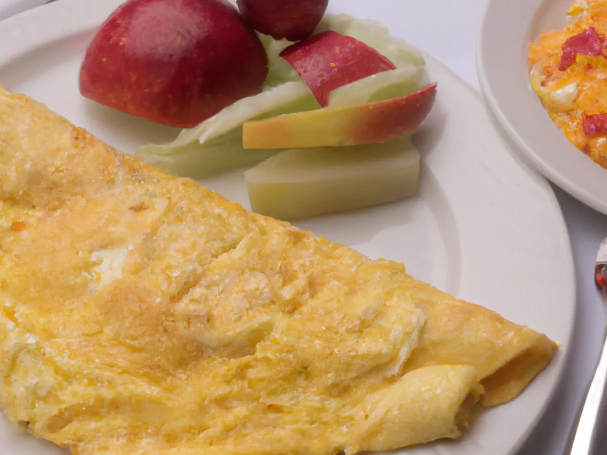 Gluten Free American Cheese Omelette with Fresh Fruit Gluten Free American Cheese Omelette with Fresh Fruit