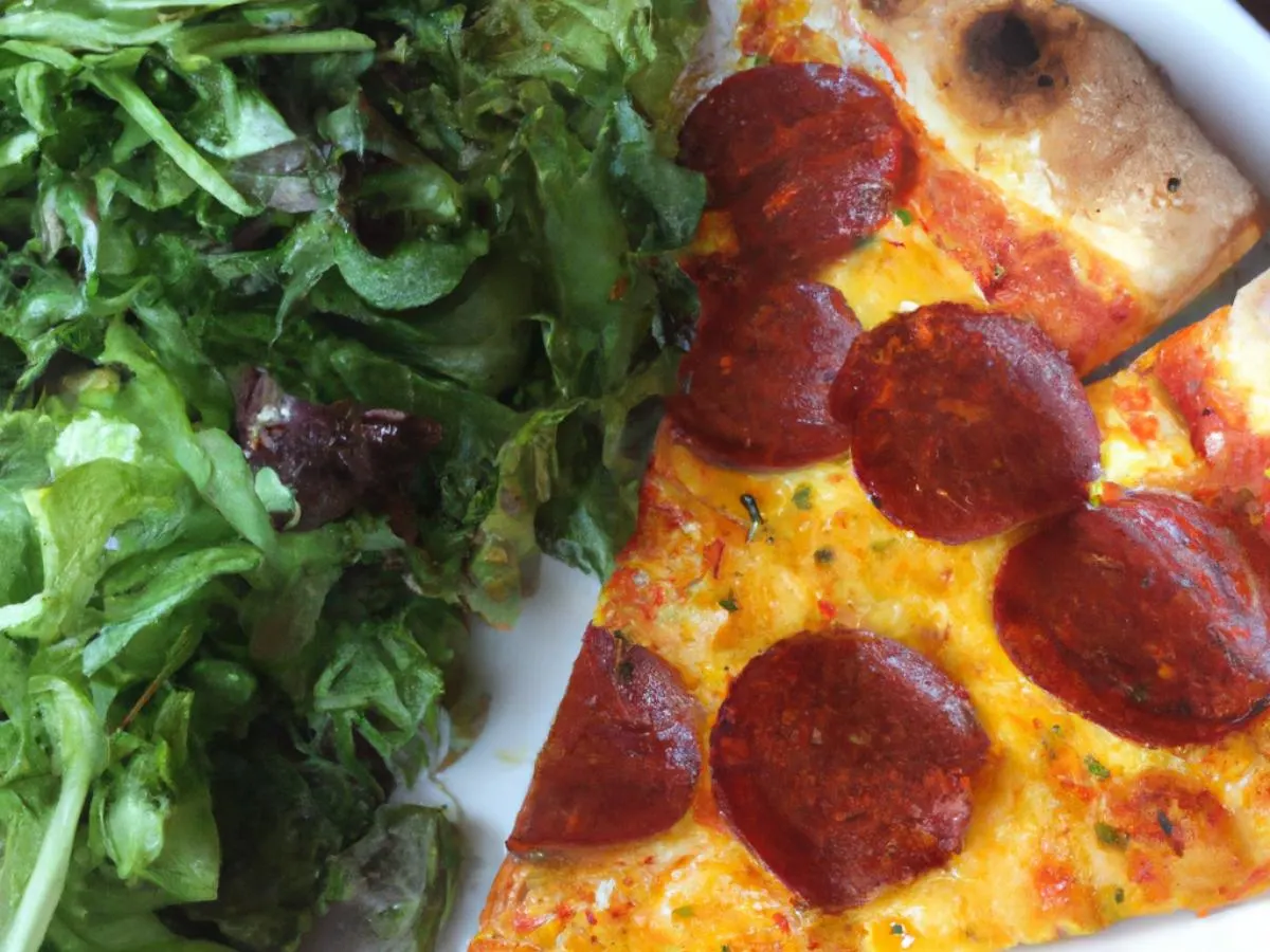 Personal Pepperoni Pizza and Side Salad Personal Pepperoni Pizza and Side Salad
