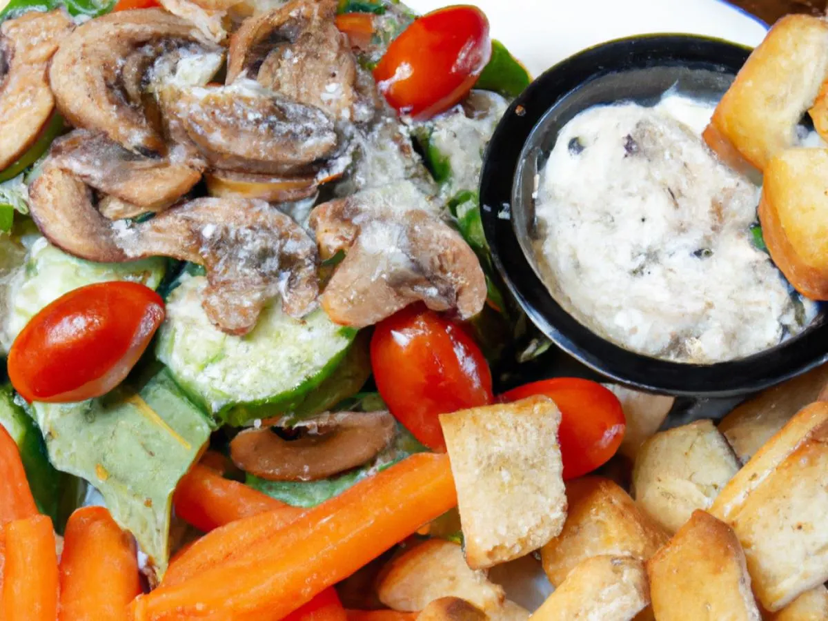 Individual Garden Salad with Ranch Dressing Individual Garden Salad with Ranch Dressing