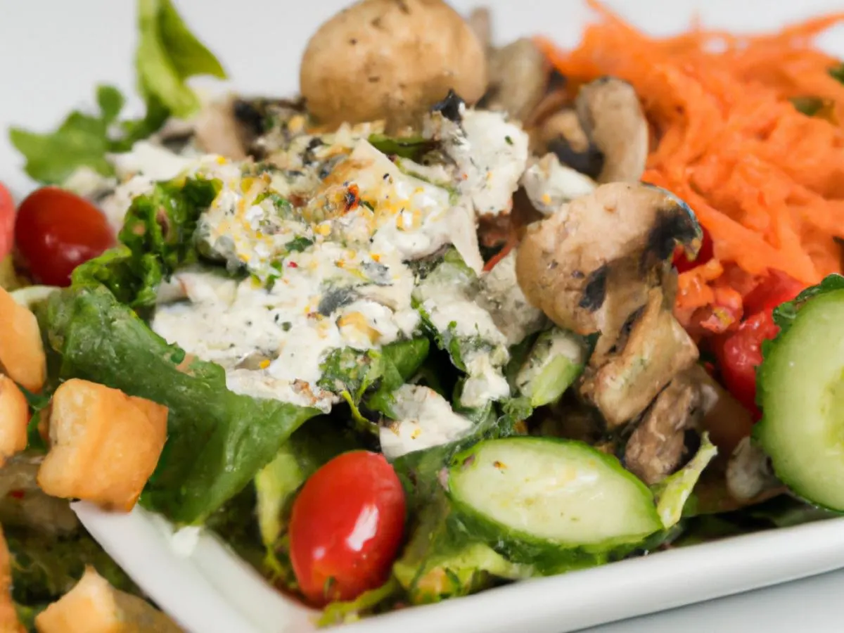 Individual Garden Salad with Bleu Cheese Dressing Individual Garden Salad with Bleu Cheese Dressing