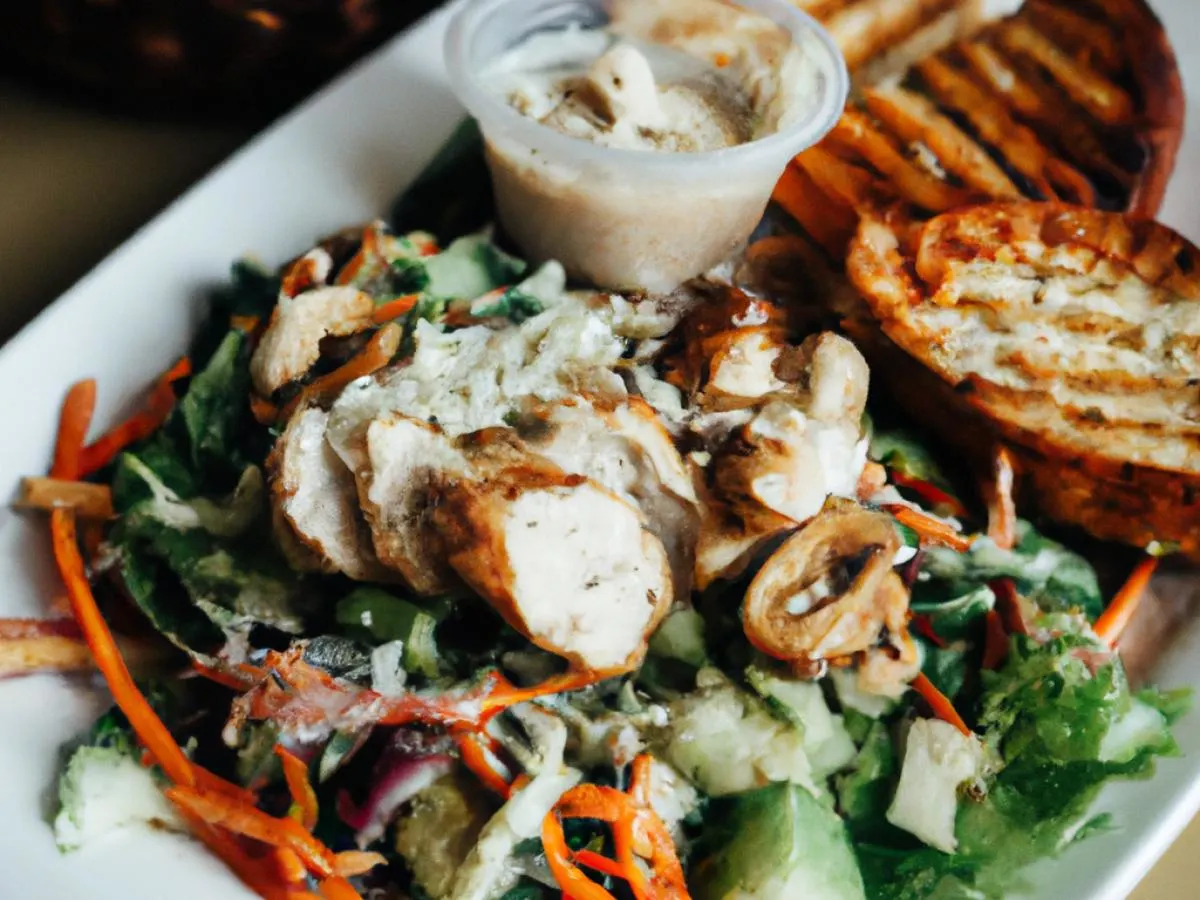 Individual Chicken Garden Salad with Thousand Island Dressing Individual Chicken Garden Salad with Thousand Island Dressing