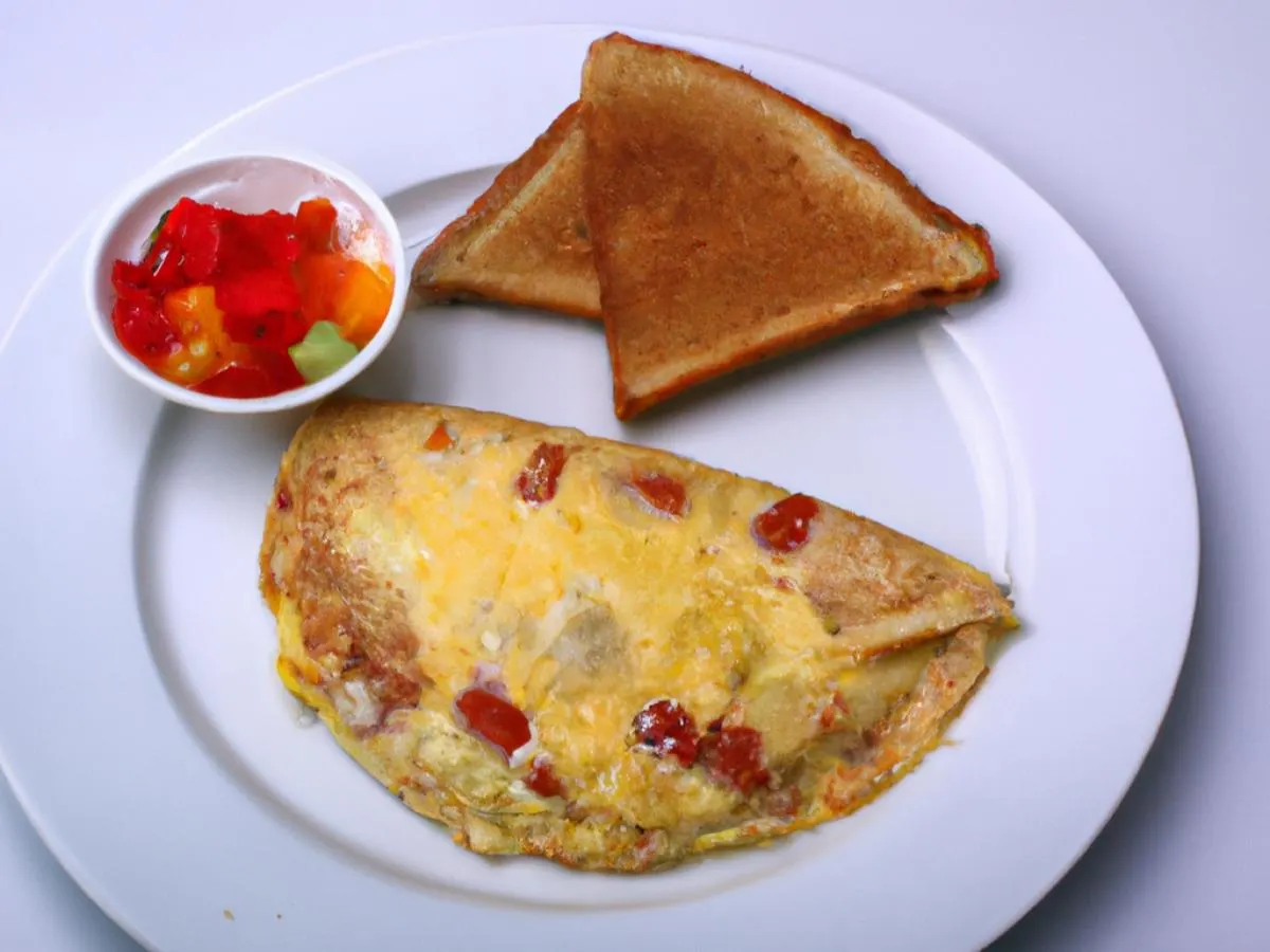 Denver Omelette with Fresh Fruit Denver Omelette with Fresh Fruit