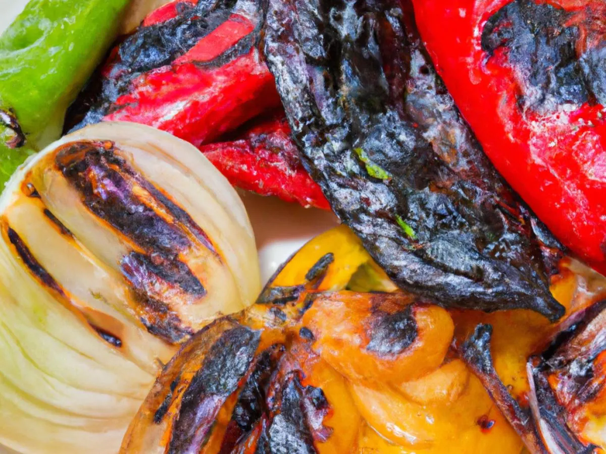 Grilled Peppers and Onions for Fajita Bar