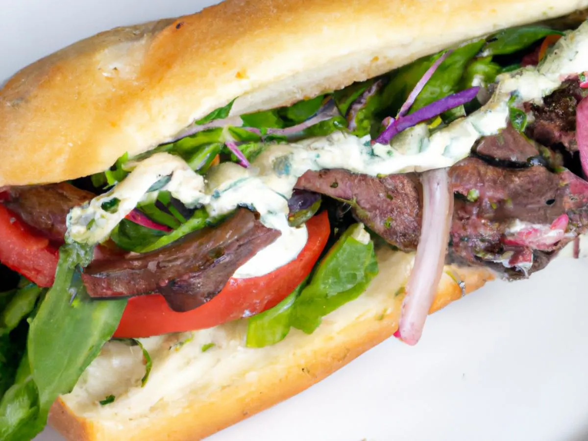 Black and Blue Steak Sandwich Black and Blue Steak Sandwich