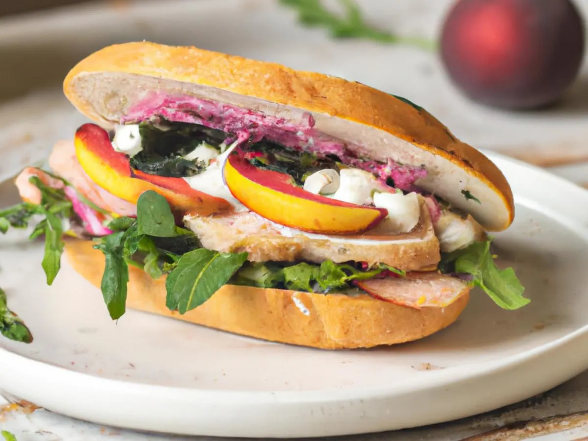 Turkey, Goat Cheese, Peach Chutney Sandwich Turkey, Goat Cheese, Peach Chutney Sandwich