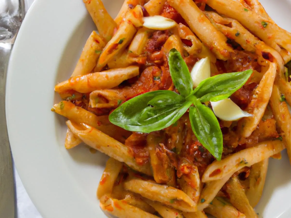 Penne Tossed Pomodoro Sauce Penne Tossed Pomodoro Sauce