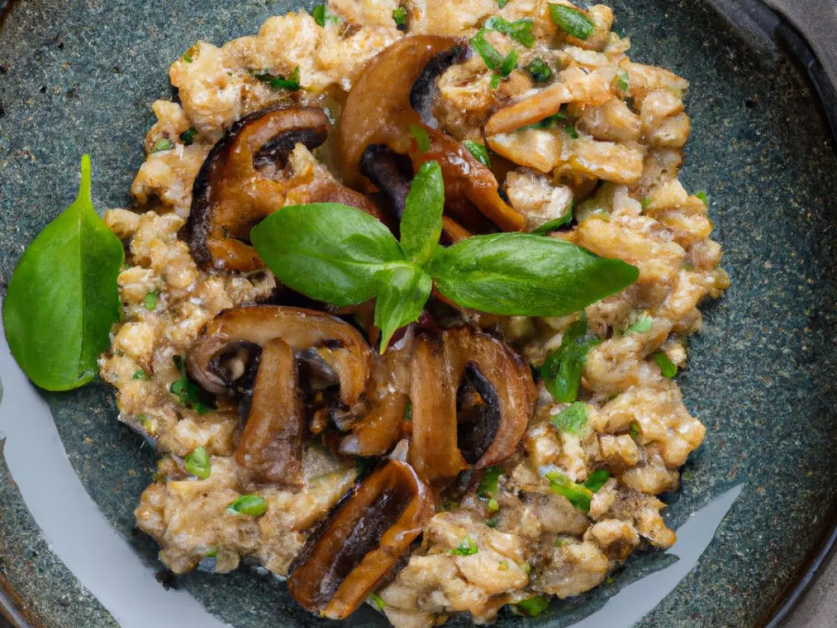 Farro and Crimini Mushroom Risotto Farro and Crimini Mushroom Risotto