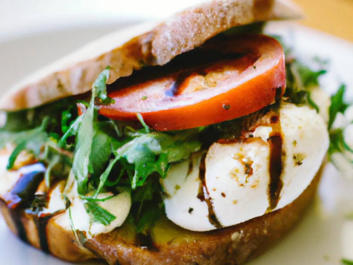 Caprese Sandwich with Chips and Fruit Caprese Sandwich with Chips and Fruit