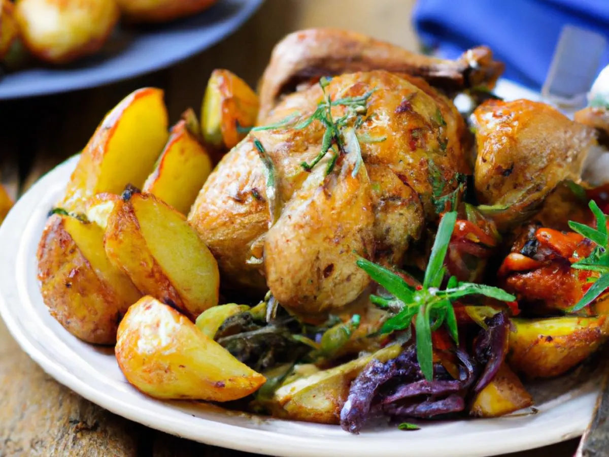 Allergen Free Oven Roasted Chicken with Roasted Veggies and Potatoes Allergen Free Oven Roasted Chicken with Roasted Veggies and Potatoes