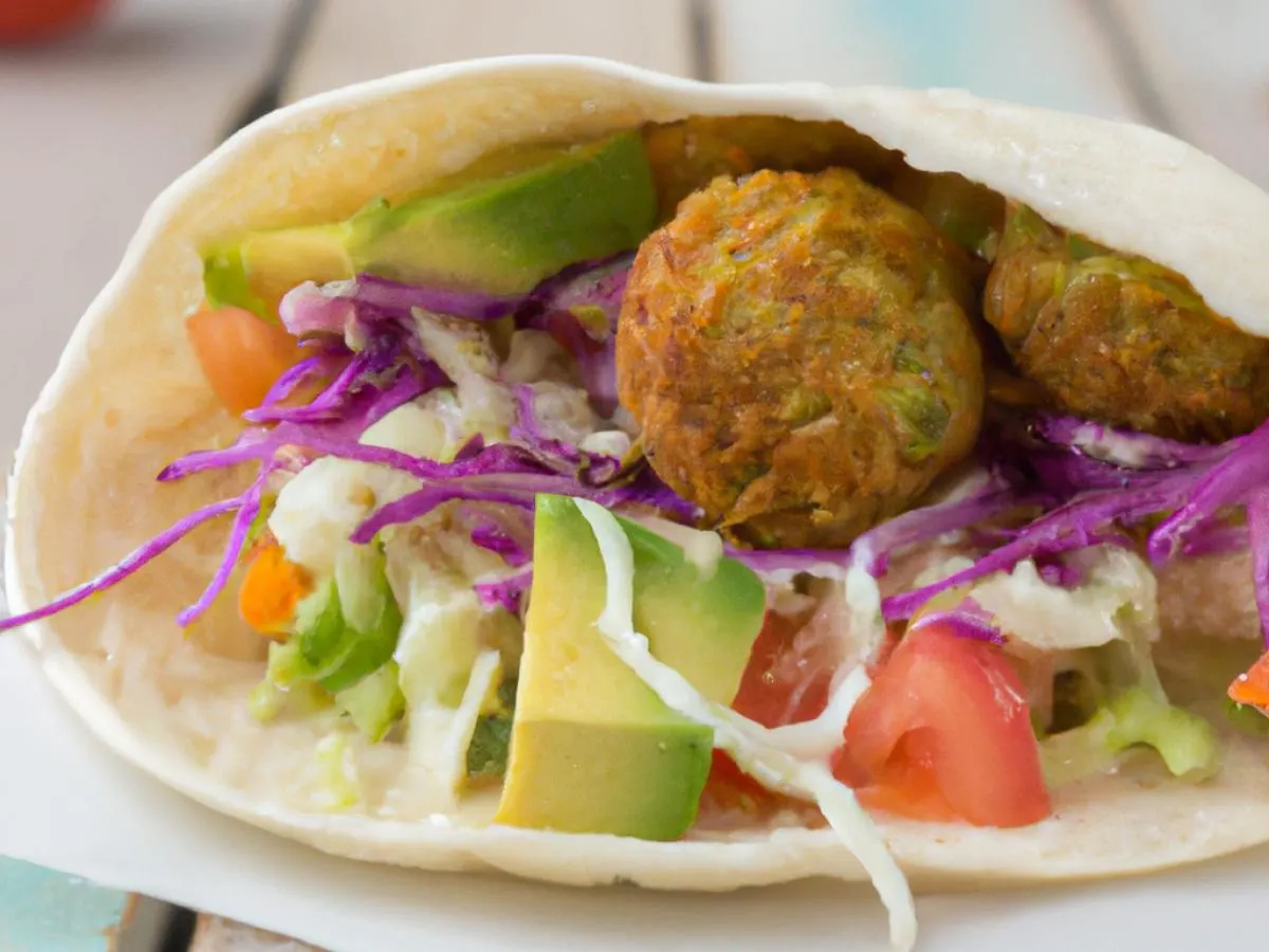 Avocado Falafel Pita Wrap Avocado Falafel Pita Wrap