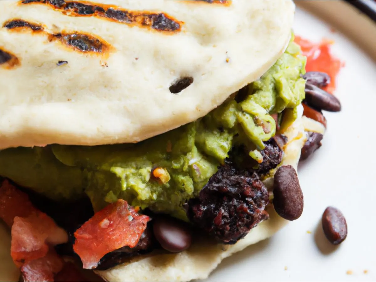 Black Bean Vegana Arepa