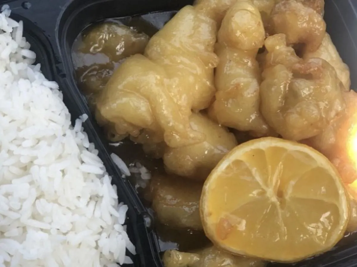 Lemon Chicken with White Rice