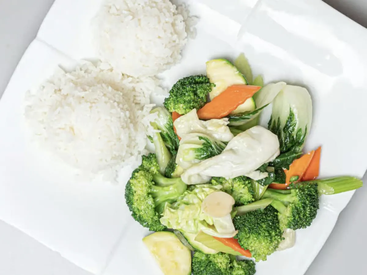 Vegetarian Delight with White Rice