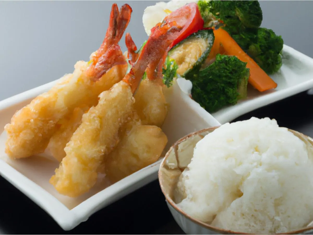 Shrimp Tempura with Rice & Vegetables Shrimp Tempura with Rice & Vegetables
