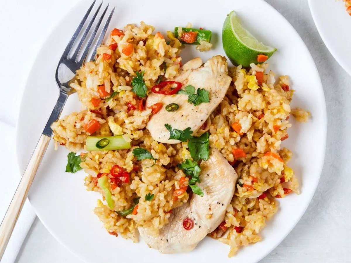 Assorted Vegetable Fish with Vegetable Fried Rice