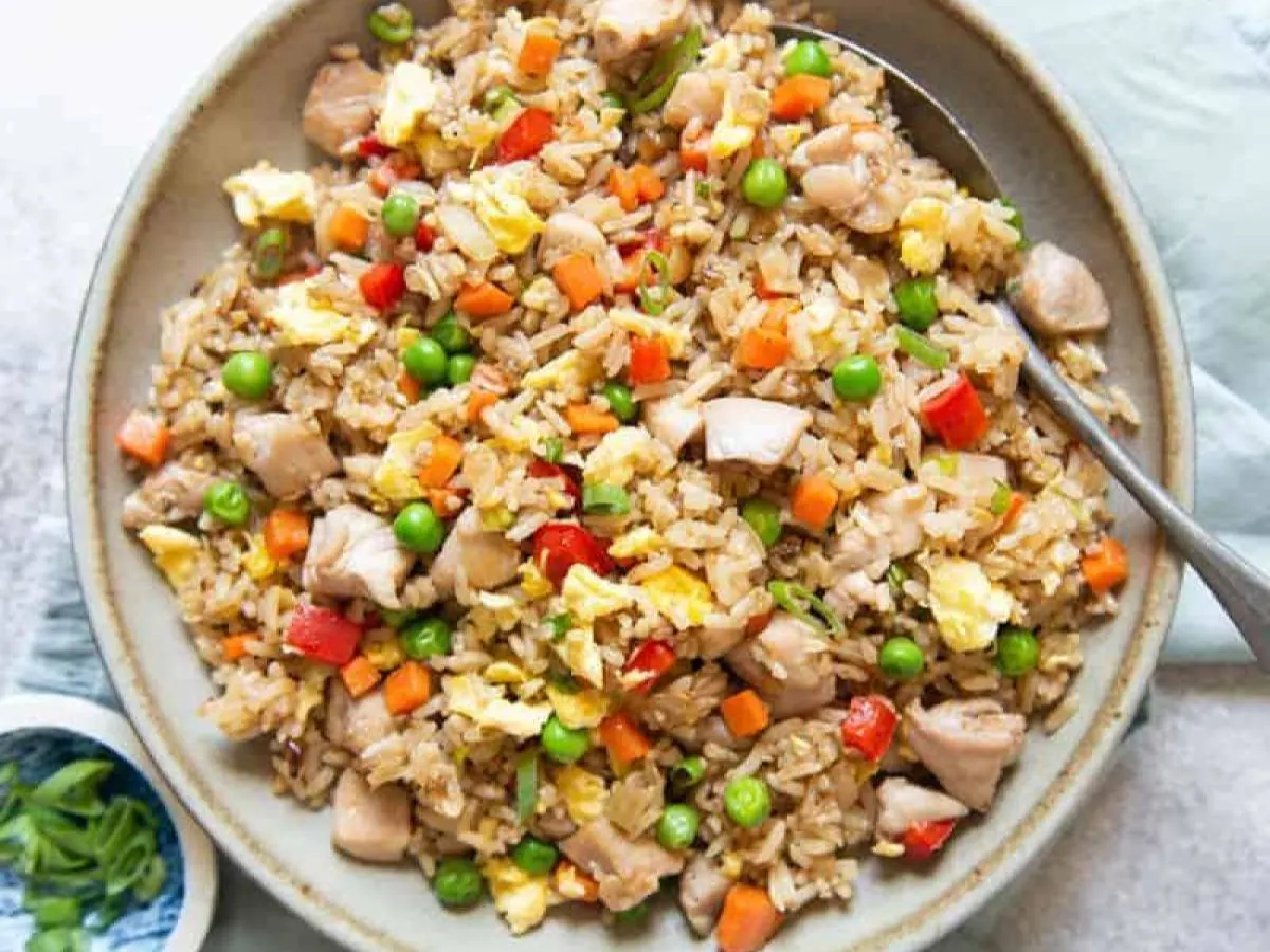 Assorted Vegetable Chicken with Vegetable Fried Rice