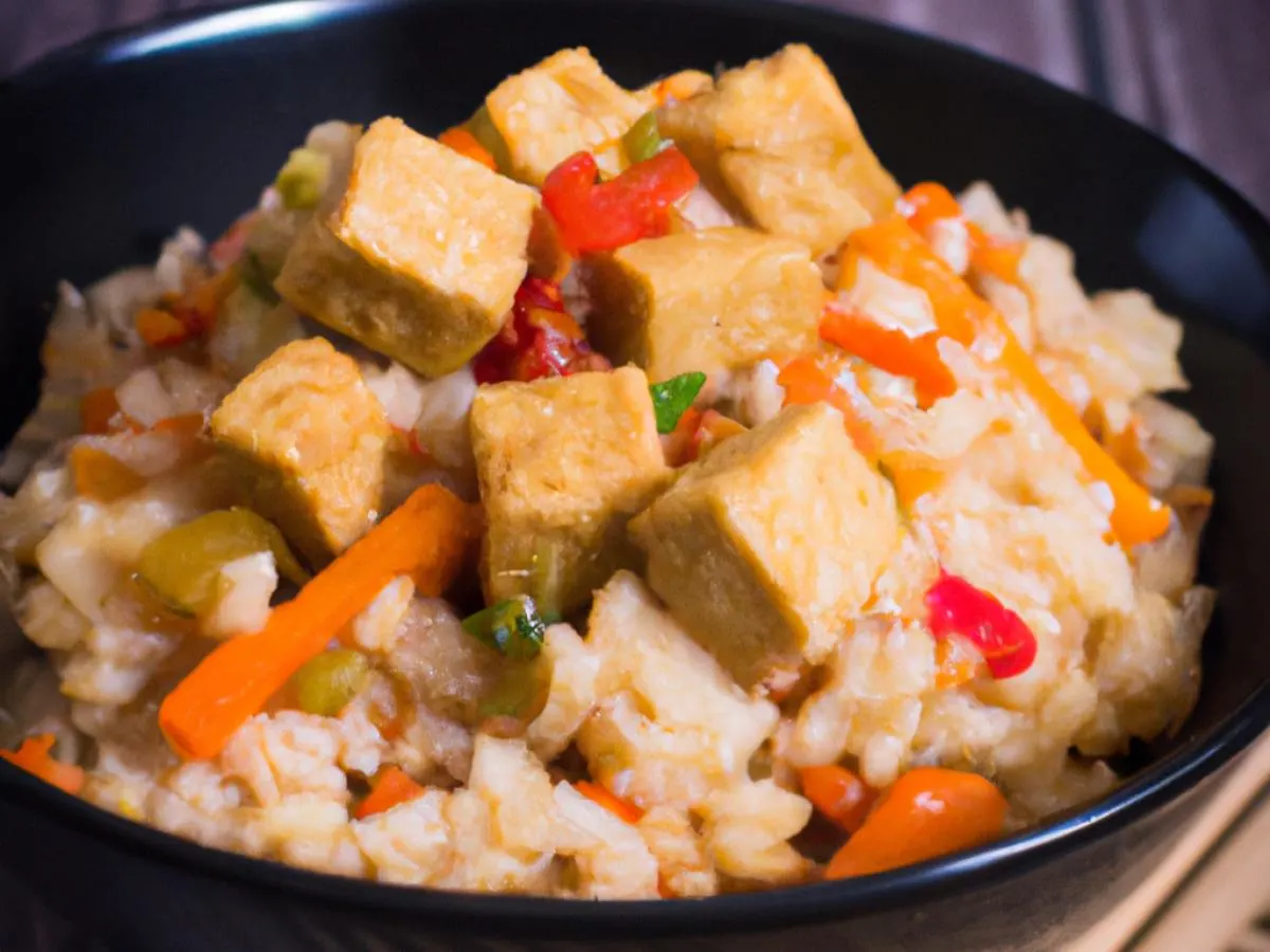 Hot and Spicy Tofu with Vegetable Fried Rice