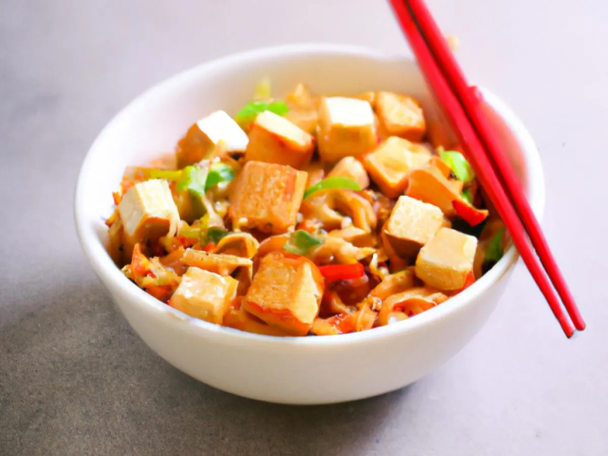 Hot and Spicy Tofu with Vegetable Chow Mein