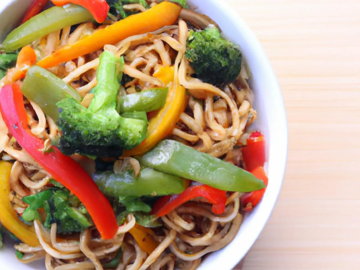 Vegetarian Delight with Vegetable Chow Mein
