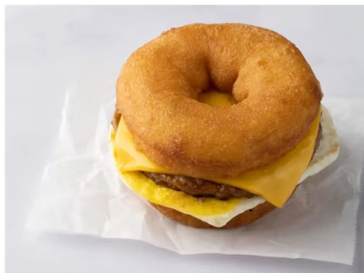 Sausage Egg and Cheese Donut Sausage Egg and Cheese Donut
