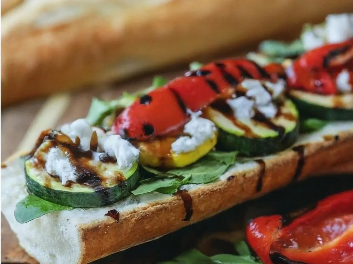 Grilled Veggie & Baby Arugula Goat Cheese Grilled Veggie & Baby Arugula Goat Cheese